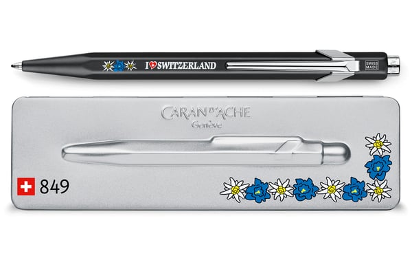 Miniatyrbild 1 av 4: Caran d-Ache 849 Edelweiss Blå Fastklämbar, indragbar kulspetspenna Medium 1 styck