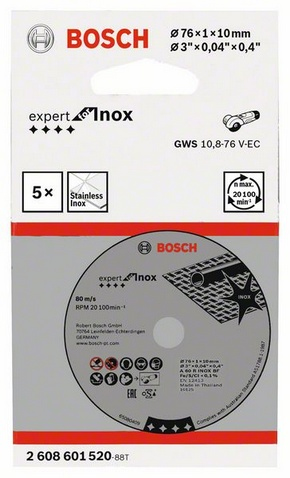 Bosch 2 608 601 520 tilbehør vinkelsliber Skæreskive