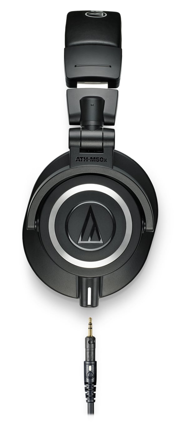 Audio-Technica ATH-M50X hörlur och headset Hörlurar Kabel Huvudband Scen/studio Svart