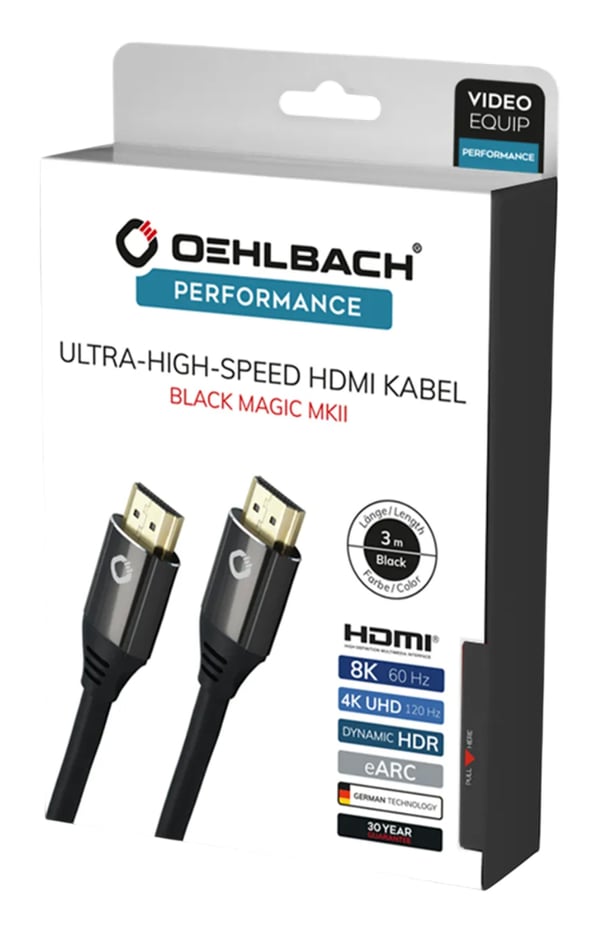 OEHLBACH Black Magic MKII HDMI-kabel 5 m HDMI Typ A (standard) Svart