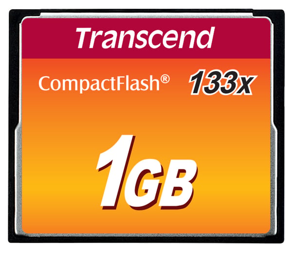 Miniatyrbillede 1 af 4: Transcend 1 GB CF 133x CompactFlash MLC