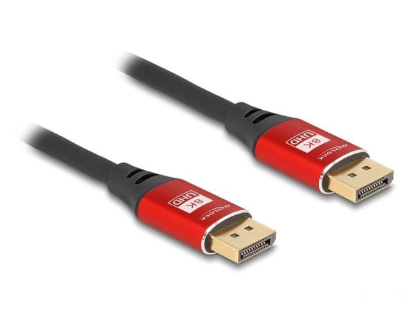 Pikkukuva 1 / 3: DeLOCK 80605 DisplayPort-kaapeli 2 m Musta, Punainen