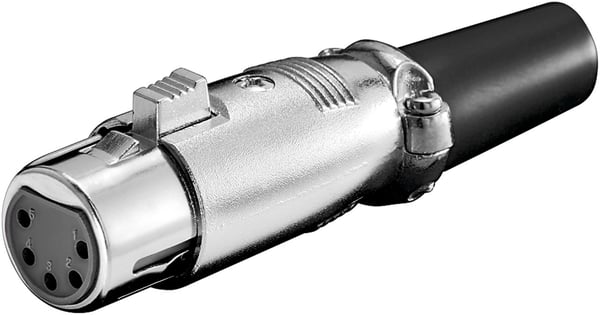 Miniatyrbillede 1 af 2: Goobay 11961 kabelsamler XLR (5-pin) Sort, Metallic