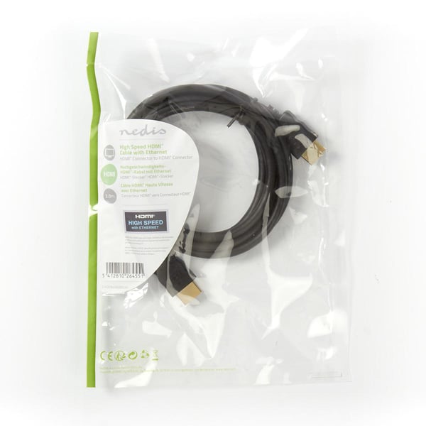 Miniatyrbild 3 av 4: Nedis CVGP34000BK20 HDMI-kabel 2 m HDMI Typ A (standard) Svart
