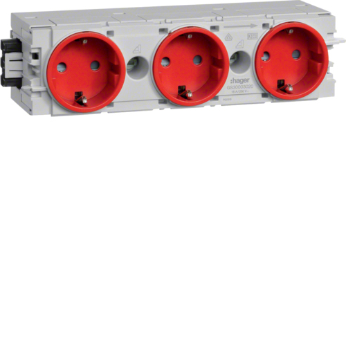 Hager GS30003020 eluttag Röd
