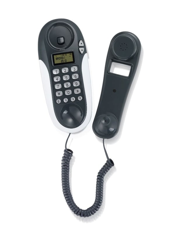 Brondi Kenoby Cid Analog telefon Namn och uppringnings-ID Grå, Vit