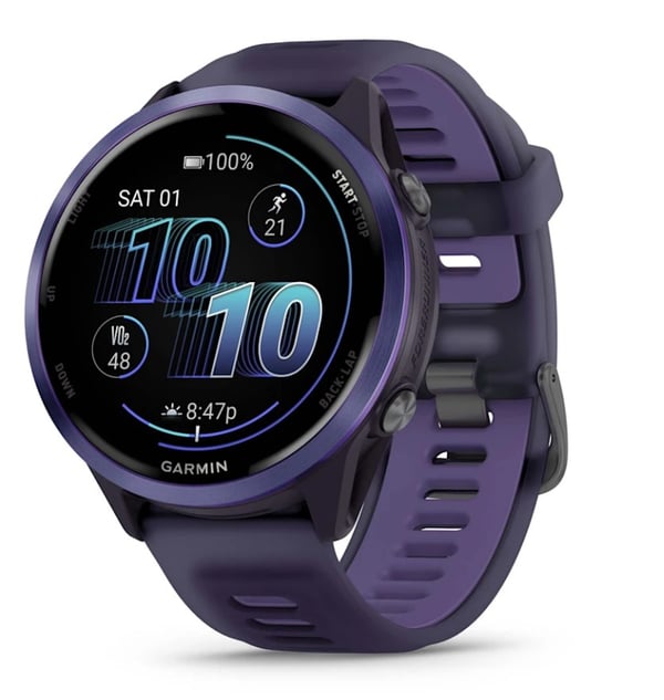 Miniatyrbild 1 av 8: Garmin Forerunner 570 3,56 cm (1.4") AMOLED 47 mm Digital 454 x 454 pixlar Pekskärm Violett Wi-Fi GPS