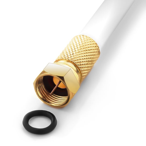 deleyCON MK1229 koaxial kabel 10 m F Hvid