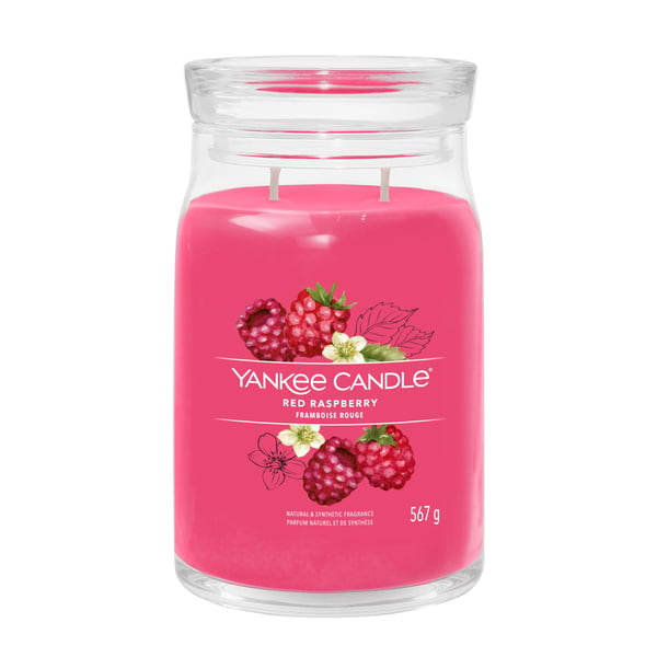 Miniatyrbillede 1 af 2: Yankee Candle 1701375E vokslys Cylinder Hindbær Højrød 1 stk