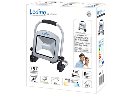 Miniatyrbild 3 av 3: Ledino 30B Svart, Silver 30 W LED F