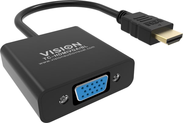 Miniatyrbild 1 av 7: Vision Professional - Videoadapter - HDMI hane till HD-15 (VGA)