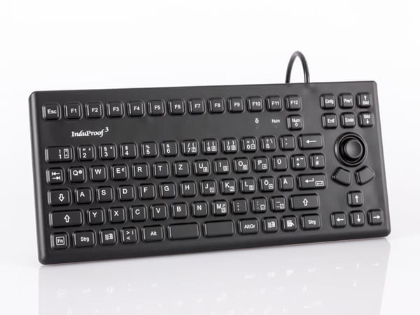 Miniatyrbild 4 av 5: GETT TKG-086-MB-IP68-Black tangentbord Industriell USB QWERTZ tyska Svart
