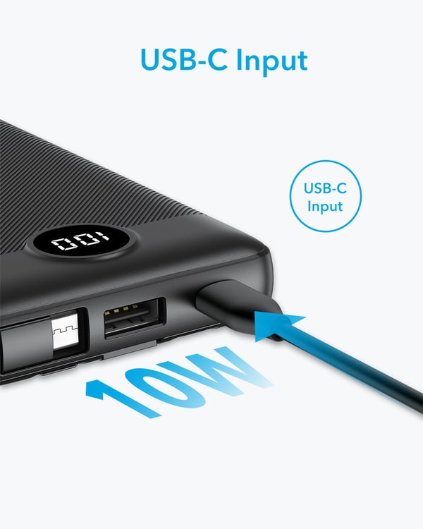 VEGER C10 basstationer Litium Polymer (LiPo) 10000 mAh Svart