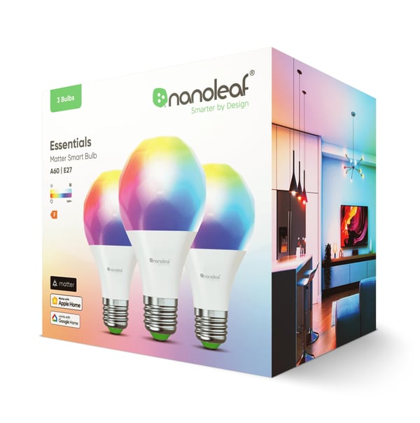 Nanoleaf NF080B02-3A19E LED-lamppu Multi 8,5 W E27
