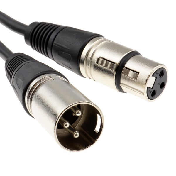 kenable 007388 lydkabel 1 m XLR (3-pin) Sort