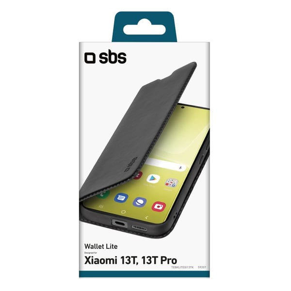 SBS TEBKLITEXI13TK mobiltelefonfodral 16,9 cm (6.67") Plånbok Svart