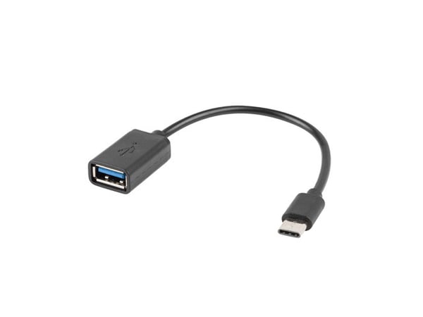 Miniatyrbillede 1 af 2: Lanberg AD-OTG-UC-01 USB-kabel USB 2.0 0,15 m USB A USB C 0,48 Gbit/sek. Sort