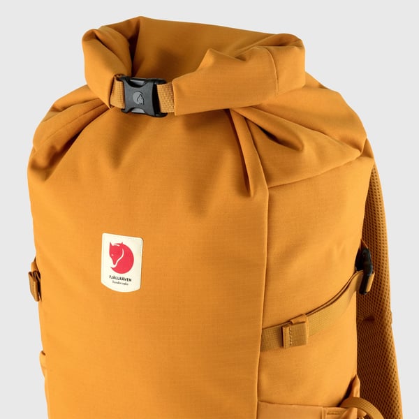 Miniatyrbillede 2 af 7: Fjällräven Ulvö Rolltop 30 rygsæk Sportsrygsæk Guld, Rød Polyamid