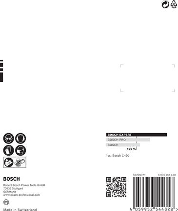 Miniatyrbillede 4 af 8: Bosch 2 608 901 096 slibeskive Træ Slibeblad
