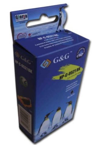 G&G NP-C-521BK-CHIP blækpatron 1 stk Sort