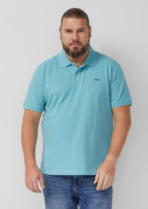 s.Oliver 2139798.6603.XXL skjorte & top Polotrøje Polokrave Kort ærme Bomuld, Elastin
