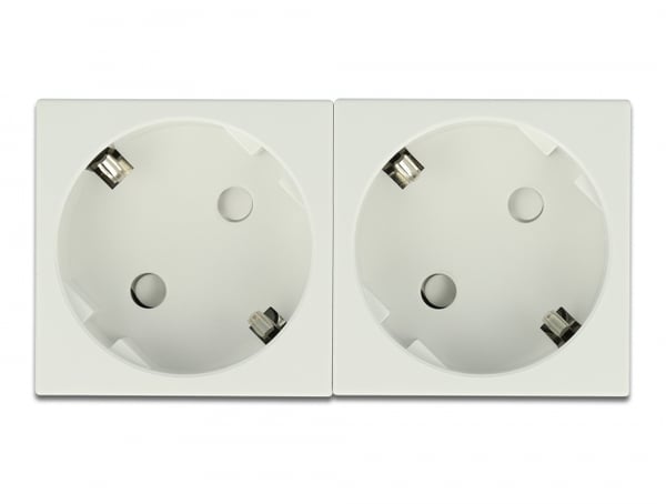 Miniatyrbillede 2 af 2: DeLOCK 81322 stikkontakt CEE 7/3 Hvid