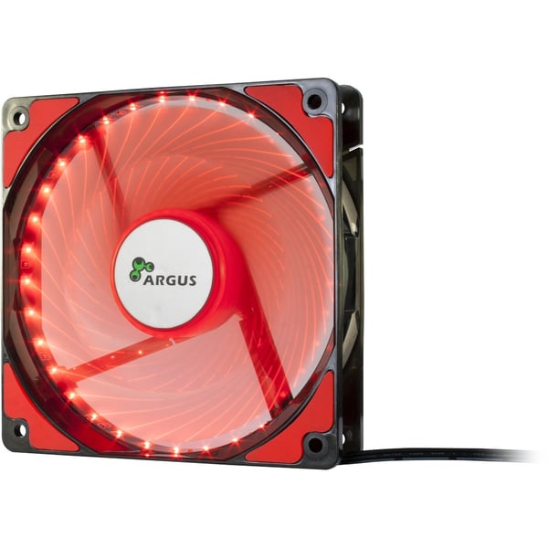 Inter-Tech L-12025 Datorväska Fan 12 cm Svart, Röd