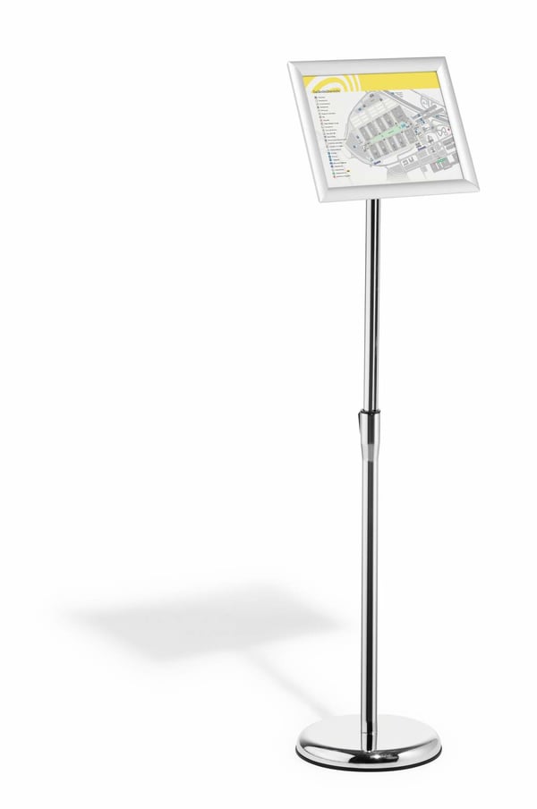 Miniatyrbild 2 av 10: Durable Golvstativ INFO Aluminium Snäppram A4 silver