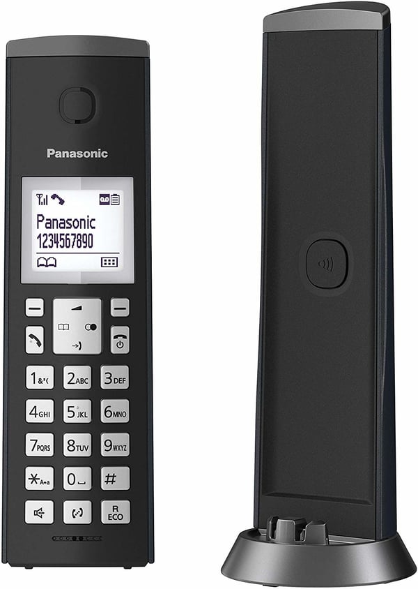 Miniatyrbild 3 av 5: Panasonic KX-TGK220 DECT-telefon Namn och uppringnings-ID Svart
