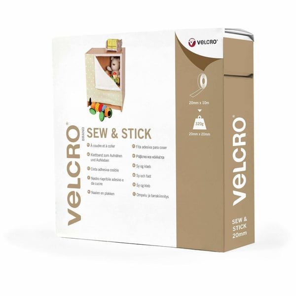 Velcro VEL-EC60261 kardborrefäste Vit 1 styck