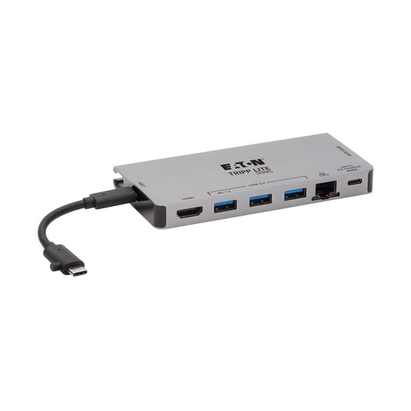 Pikkukuva 1 / 13: Tripp Lite U442-DOCK5D-GY kannettavien tietokoneiden telakka ja porttitoistin Langallinen USB 3.2 Gen 1 (3.1 Gen 1) Type-C Harmaa
