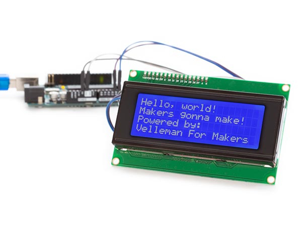 Miniatyrbillede 1 af 4: Whadda WPI450 udviklingsboard - tilbehør LCD skjoldsæt Blå, Grøn