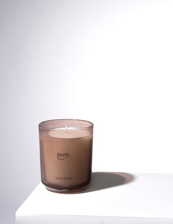 ipuro pureté vokslys Cylinder Jasmin, Liljekonval Beige, Hvid 1 stk