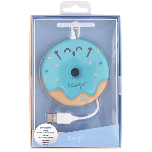 Miniatyrbillede 2 af 2: Mr. Wonderful MRCIN001 oplader til mobil enhed Smartphone, Tablet Blå, Orange USB Trådløs opladning Indendørs