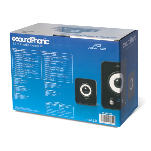 ADVANCE SoundPhonic 2.1 kaiutinsetti 6 W Universaali Musta 2.1 kanavaa 1,5 W