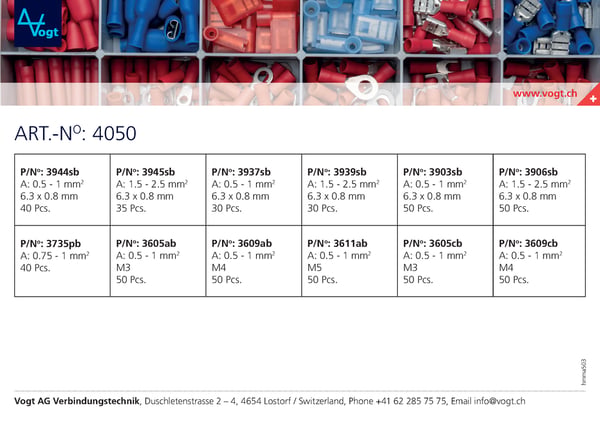 Vogt 4050 specialanordning & monteringshardware Indstillingsværktøj