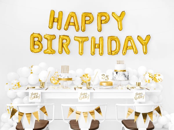 PartyDeco SCD-1-019ME fødselsdagslys Guld 12 stk