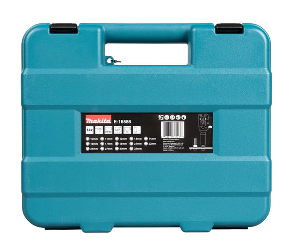 Makita E-16586 hylsa till mutterdragare Sats med slaghylsor Svart, Grön