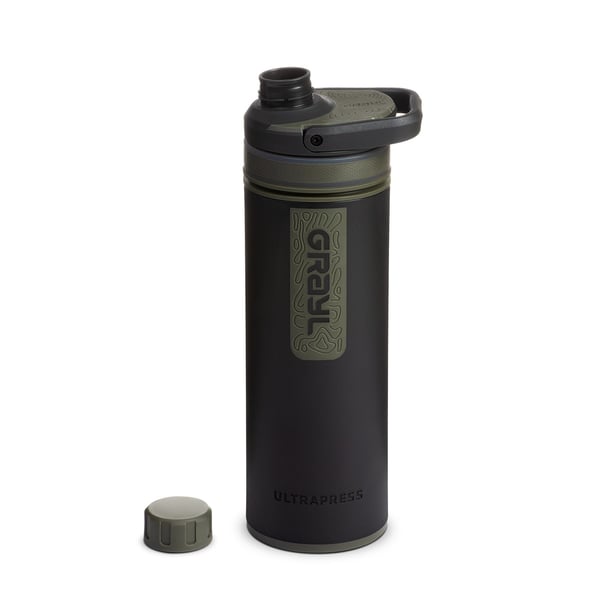 Grayl UltraPress Vandring 500 ml Akrylnitrilbutadienstyren (ABS), Polypropylen (PP), Silikon, Termoplastisk elastomer (TPE) Svart