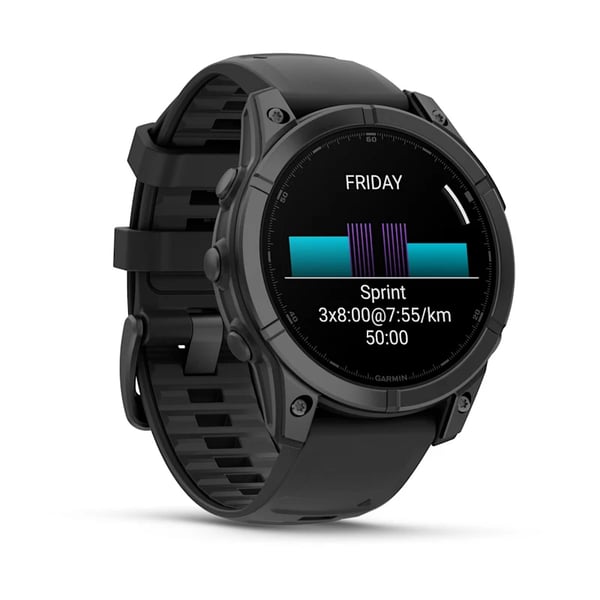 Garmin Fenix E 3,3 cm (1.3") AMOLED 47 mm Digitaalinen 416 x 416 pikseliä Kosketusnäyttö Musta Wi-Fi GPS (satelliitti)