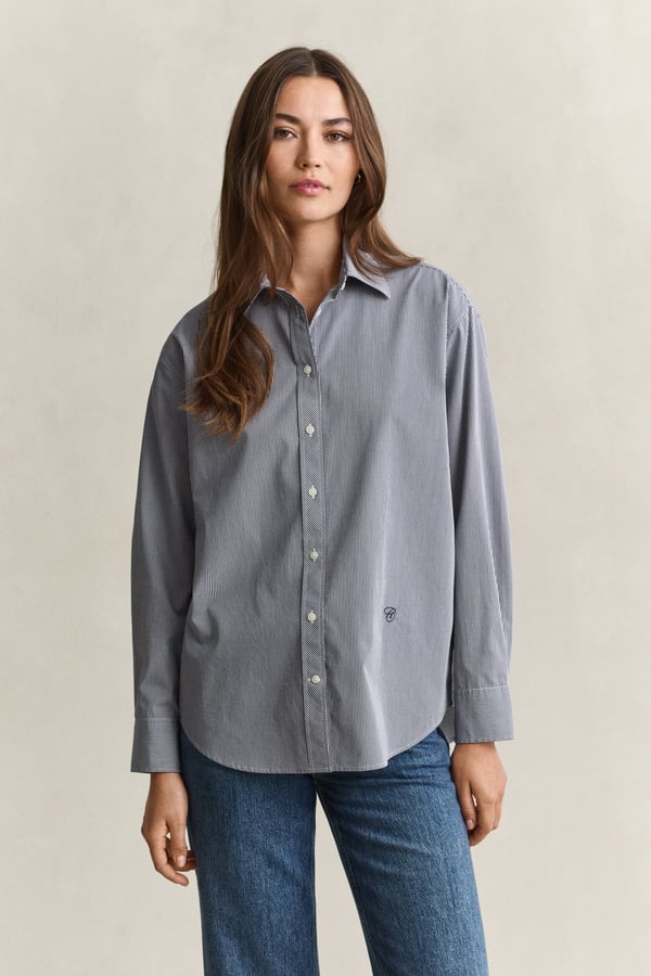 Gant 4300678-409 Skjorte Point collar Langærmet Bomuld