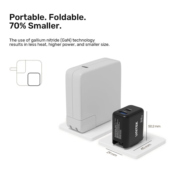 Miniatyrbillede 5 af 10: UNITEK P1119A oplader til mobil enhed Universel Sort Vekselstrøm Hurtig opladning Indendørs