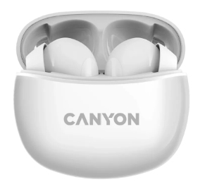 Canyon CNS-TWS5W kuulokkeet ja kuulokemikrofoni Langaton In-ear Puhelut/Musiikki/Urheilu/Päivittäinen USB Type-C Bluetooth Valkoinen