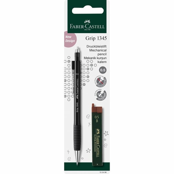 Pikkukuva 4 / 4: Faber-Castell Grip 1345 lyijytäytekynä B 2 kpl