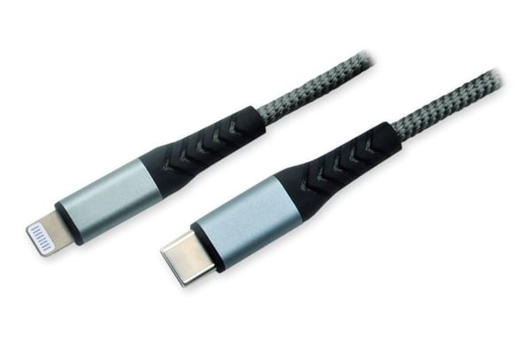 Miniatyrbillede 1 af 2: MCL MC923-1C/LIZ-1M Lightning kabel Grå