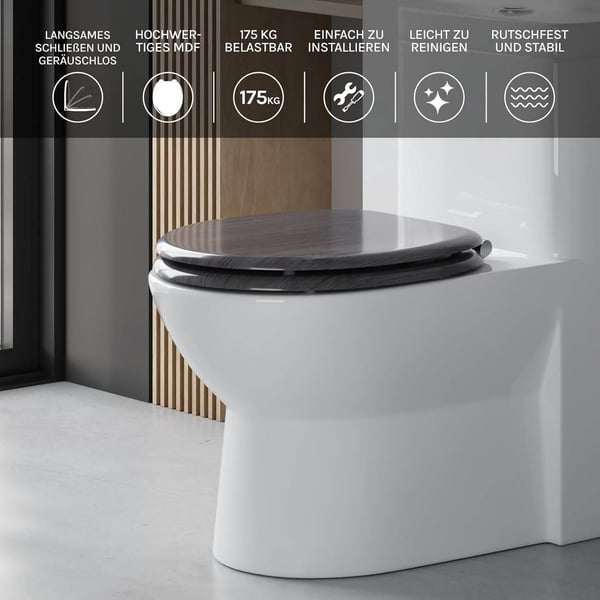 Woltu WS2902 toalettsits Polypropylen (PP)