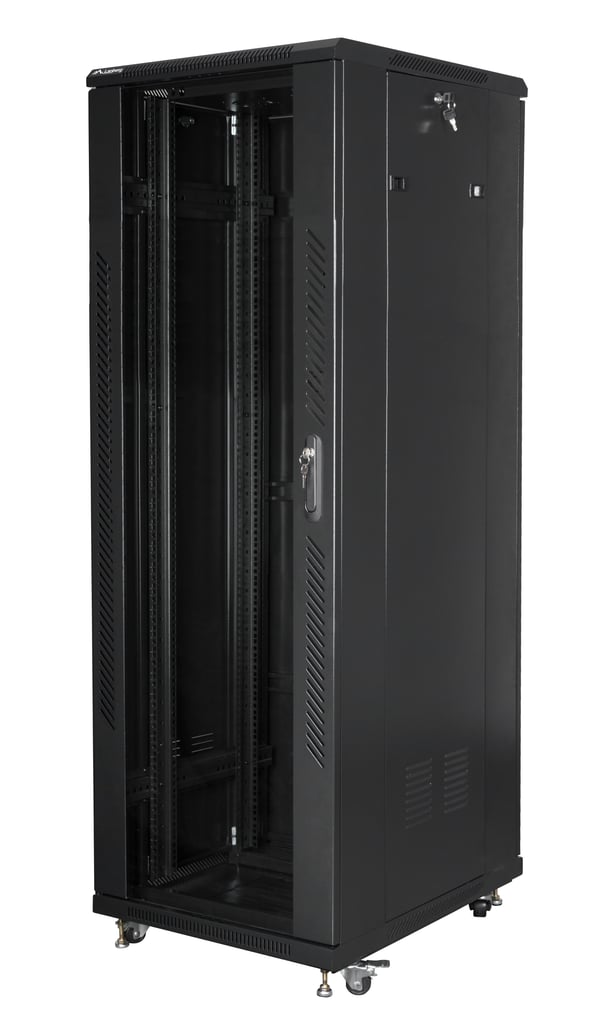 Lanberg FF01-6837-12B stativ 37U Fritstående reol Sort