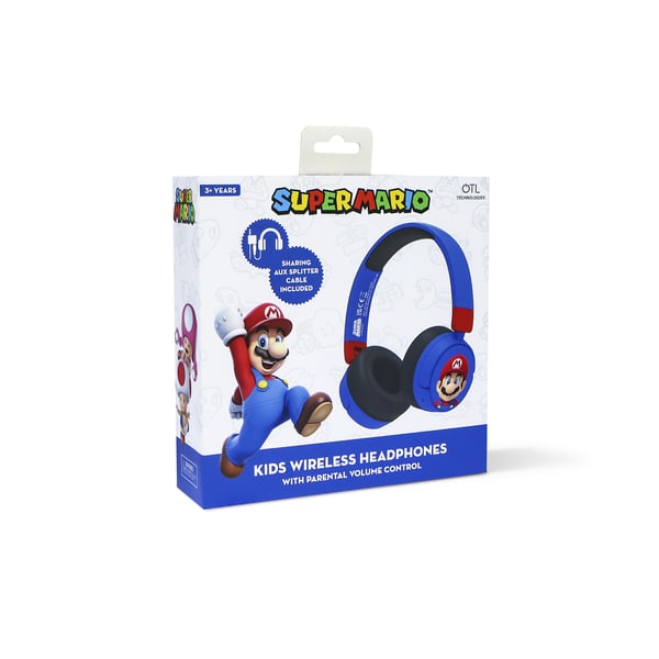 Miniatyrbillede 10 af 12: OTL Technologies Super Mario SM1001 hovedtelefoner/headset Kabel & trådløs Spil USB Type-C Bluetooth Blå, Rød