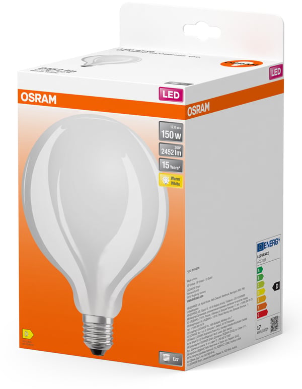 Osram LED Star LED-lamppu Lämmin valkoinen 2700 K 17 W E27 D