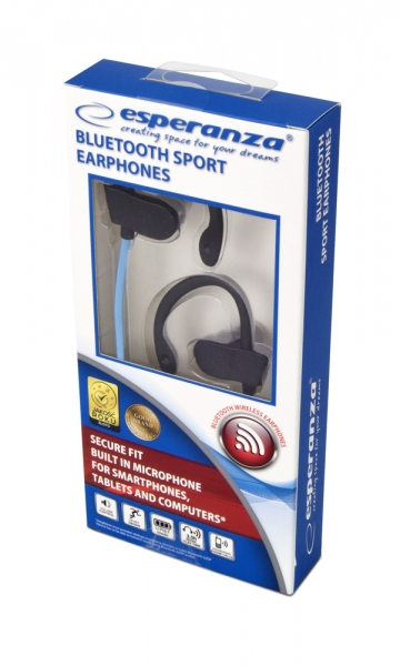 Miniatyrbillede 2 af 2: Esperanza EH188B hovedtelefoner/headset Trådløs I ørerne Sport Bluetooth Blå